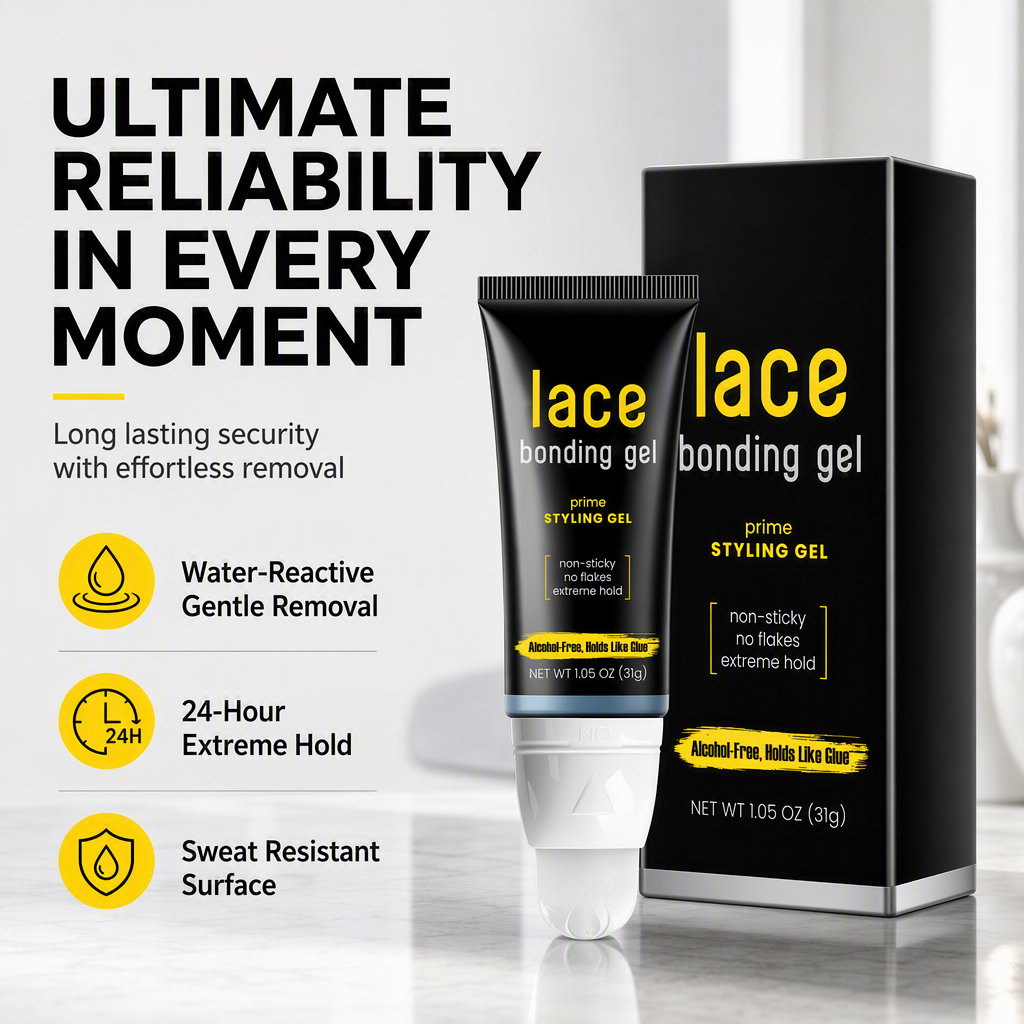 🔥 50% DE RÉDUCTION ! ✨Colle pour perruques à base de gel de fixation en dentelle à séchage rapid