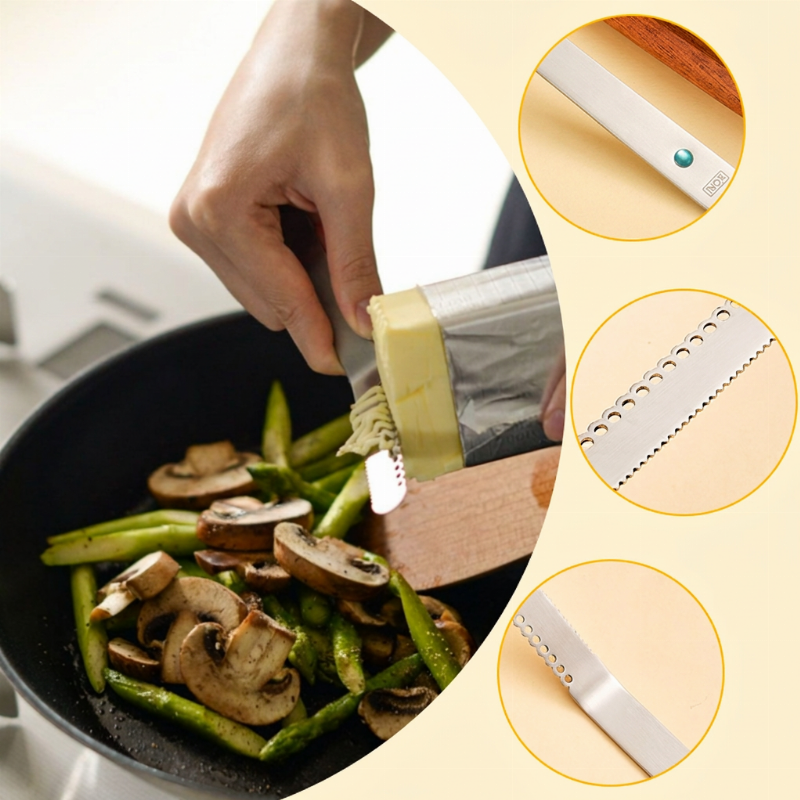 🧈50% DE RÉDUCTION ! Couteau à beurre multifonction acier inoxydable, tartiner facilement, idéal pour sandwiches et apéritifs ✨🥪
