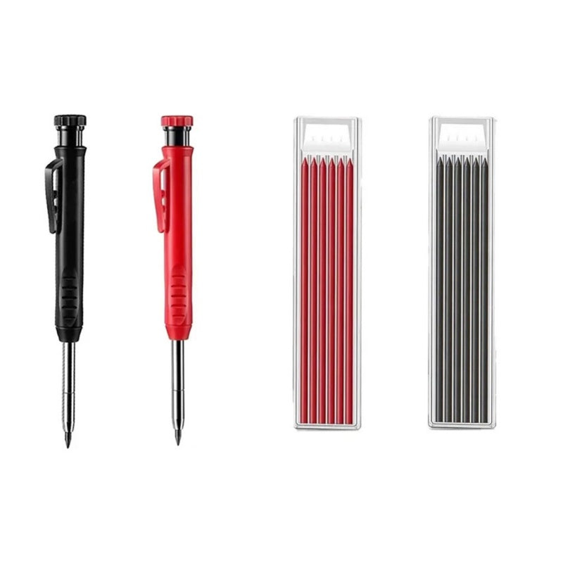 Crayon de charpentier multifonction à séchage rapide avec taille-crayon