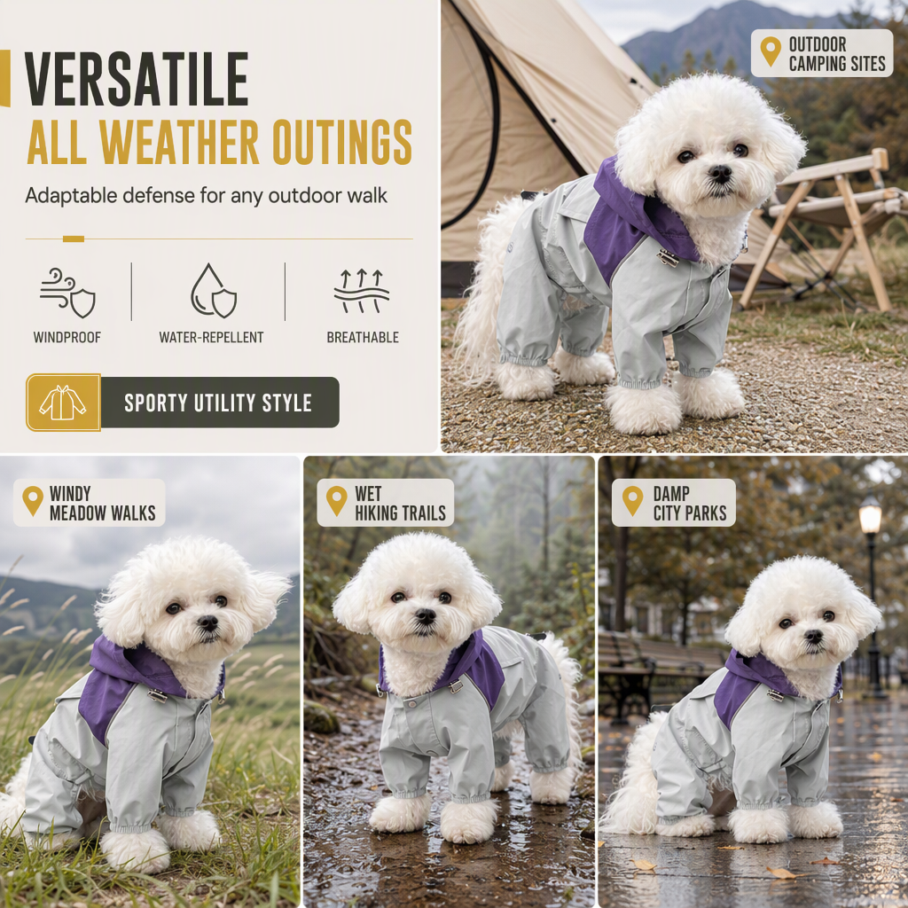 🐶🐾 PROMO FLASH : 50% DE RÉDUCTION ! Combinaison Imperméable Intégrale 4 Pattes pour Chien – Coupe-Vent & Anti-Boue, Tissu Déperlant Haute Densité & Respirant for une Liberté Totale sous la Pluie ✨