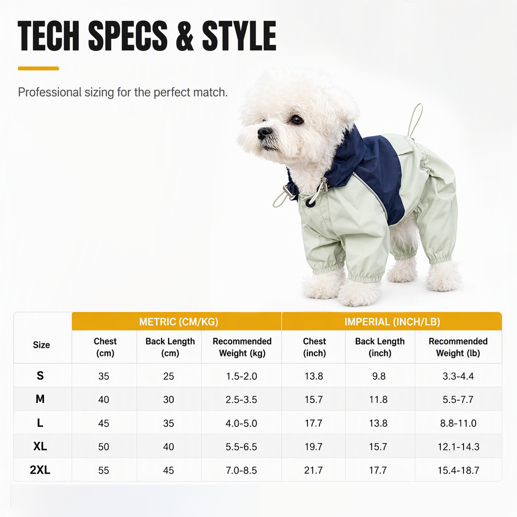 🐶🐾 PROMO FLASH : 50% DE RÉDUCTION ! Combinaison Imperméable Intégrale 4 Pattes pour Chien – Coupe-Vent & Anti-Boue, Tissu Déperlant Haute Densité & Respirant for une Liberté Totale sous la Pluie ✨