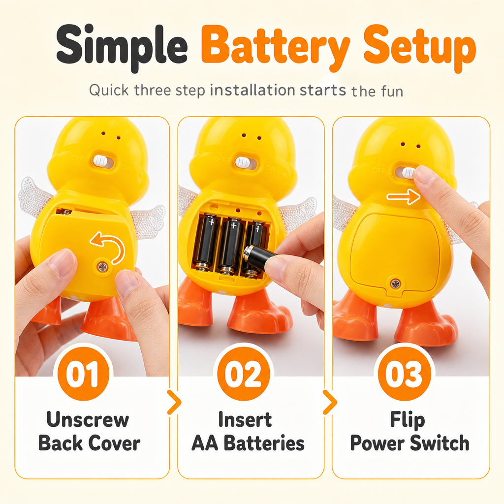 🦆 50 % DE RÉDUCTION EN CE MOMENT !⏰ Jouet Canard Musical Électrique – Éveil Bébé Interactif ✨