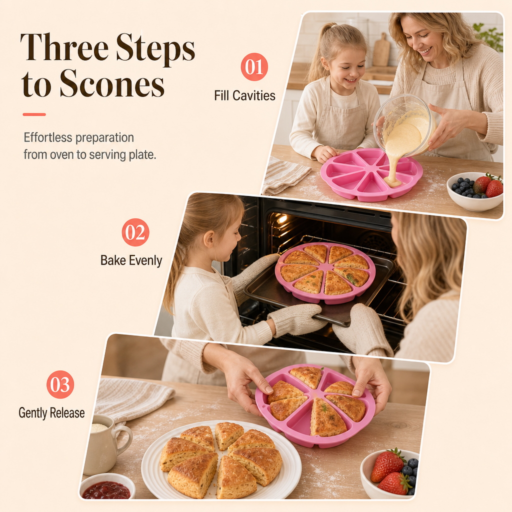 🍰50% DE RÉDUCTION ! Moule à gâteau silicone 8 cavités triangulaire, anti-adhérent, démoulage facile pour pâtisserie ✨