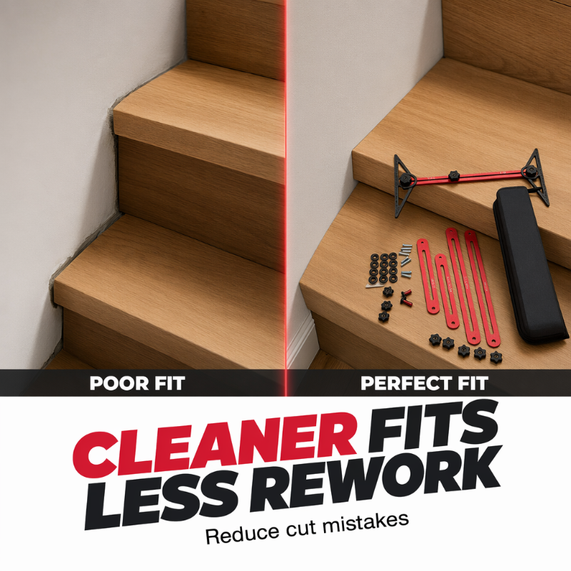 📐 50 % DE RÉDUCTION EN CE MOMENT ! 🔧 Kit d'outils multifonctions pour le marquage du bois – Mesurer, bloquer et marquer