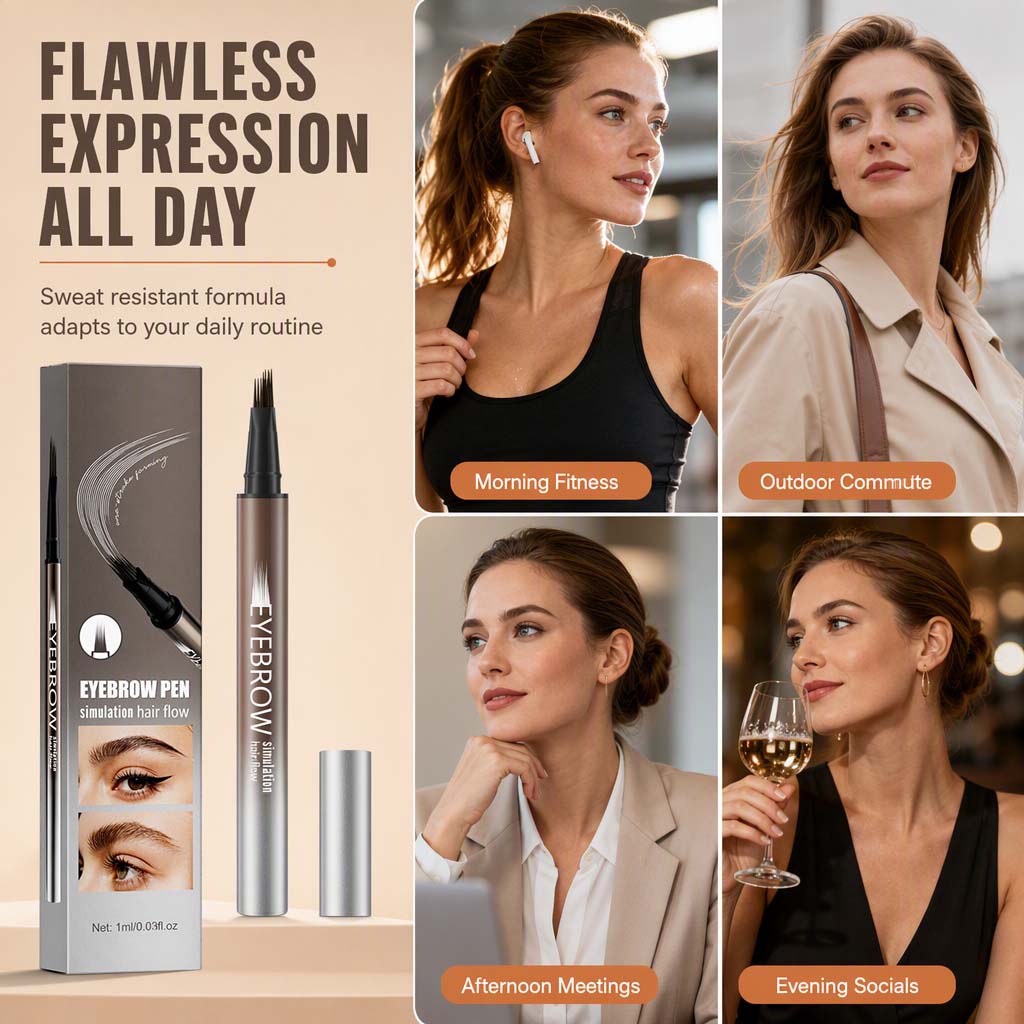 ⏳Offre spéciale à durée limitée⏰Stylo à sourcils liquide avec pointe pinceau fine