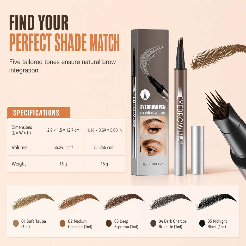 ⏳Offre spéciale à durée limitée⏰Stylo à sourcils liquide avec pointe pinceau fine