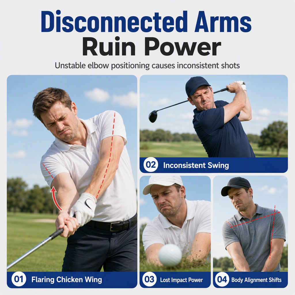 Bracelet pour le swing de golf - Entraîneur de connexion du bra
