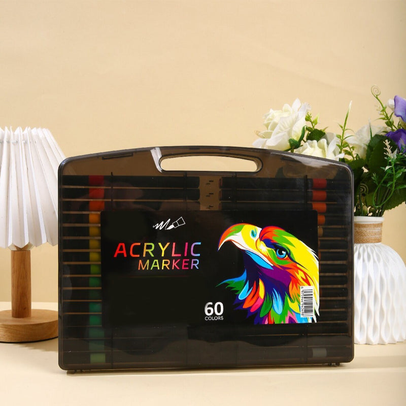 🔥PROMO -53%✨Marqueur à peinture acrylique double pointe, séchage rapide, pour dessin & bricolage🎨