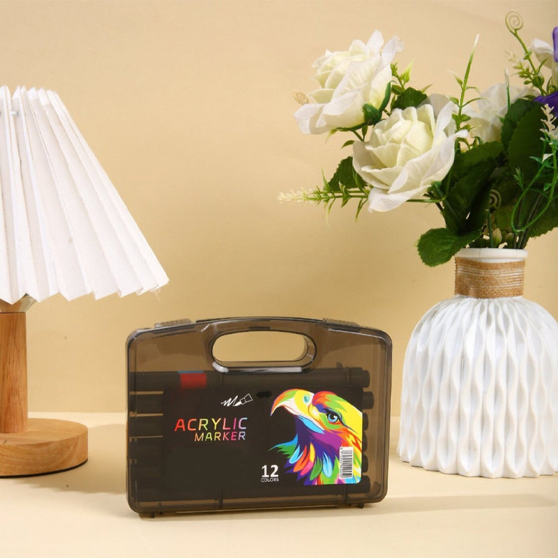 🔥PROMO -53%✨Marqueur à peinture acrylique double pointe, séchage rapide, pour dessin & bricolage🎨