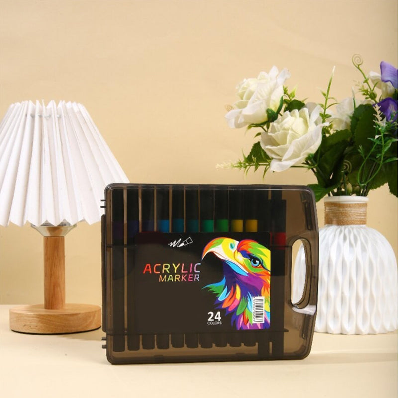 🔥PROMO -53%✨Marqueur à peinture acrylique double pointe, séchage rapide, pour dessin & bricolage🎨