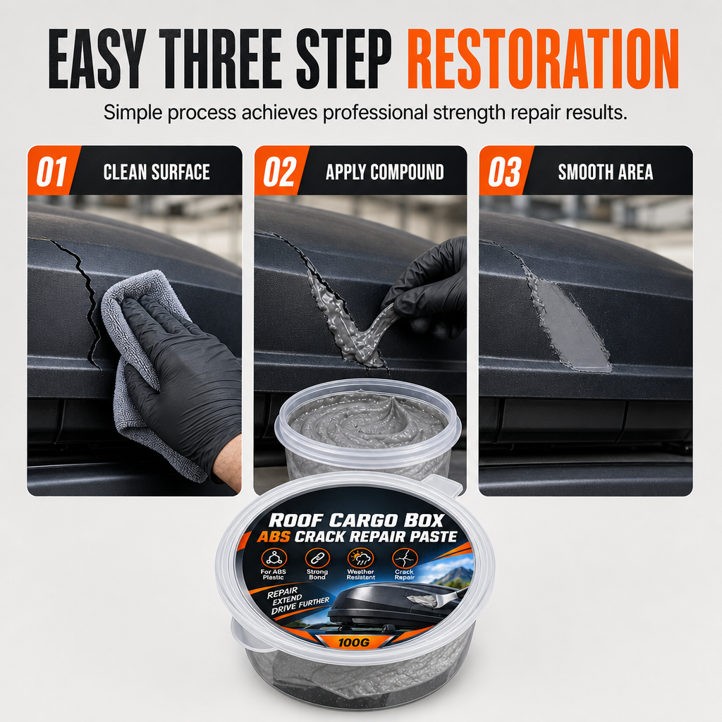 🔥 50% DE RÉDUCTION ! ✨Crème de rebouchage pour fissures sur les coffres de toit de voiture