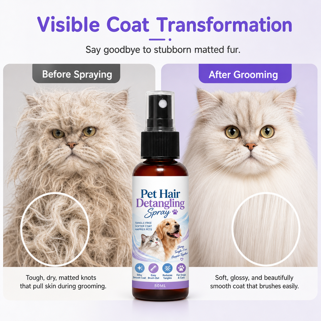 🔥 50% DE RÉDUCTION ! ✨Spray démêlant et lissant pour animaux de compagnie