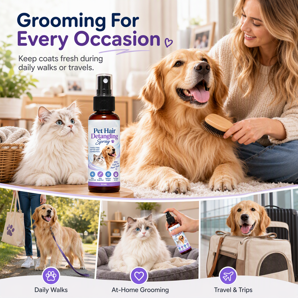 🔥 50% DE RÉDUCTION ! ✨Spray démêlant et lissant pour animaux de compagnie