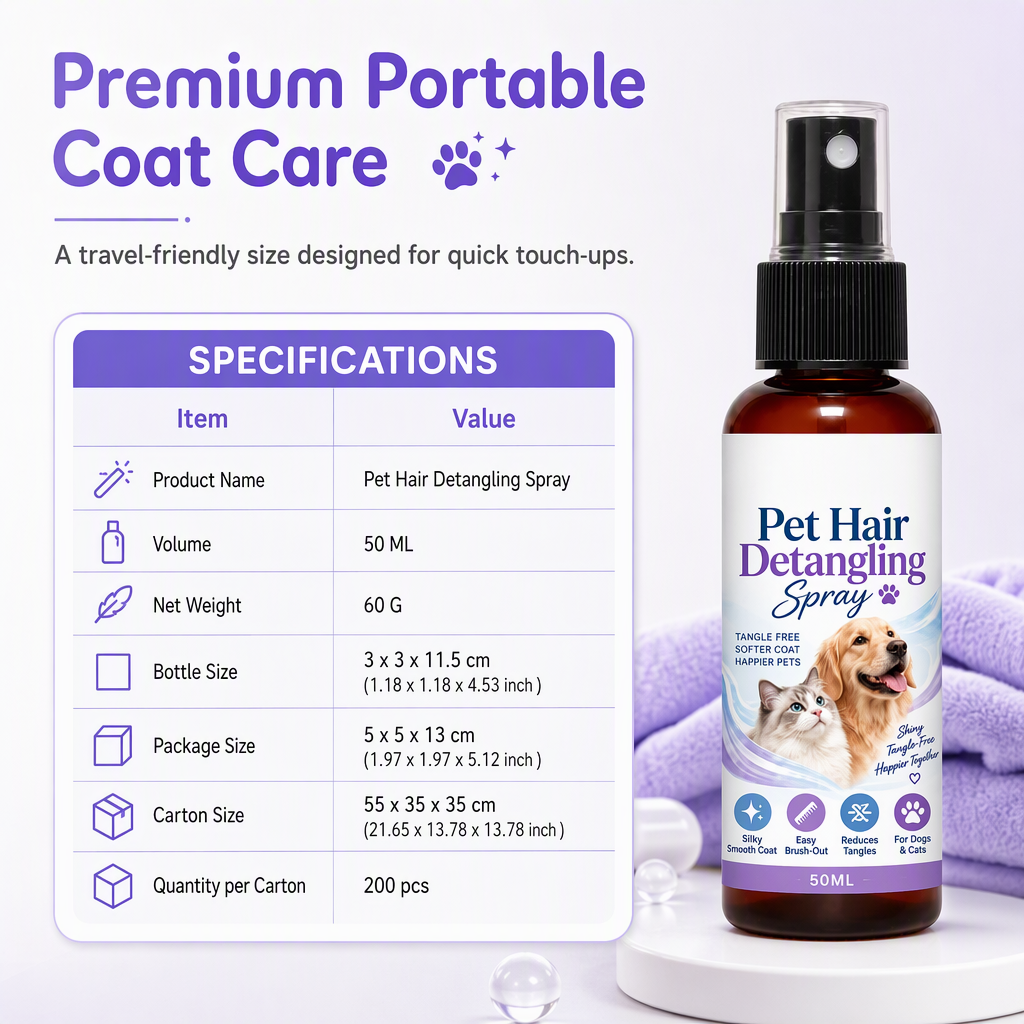 🔥 50% DE RÉDUCTION ! ✨Spray démêlant et lissant pour animaux de compagnie