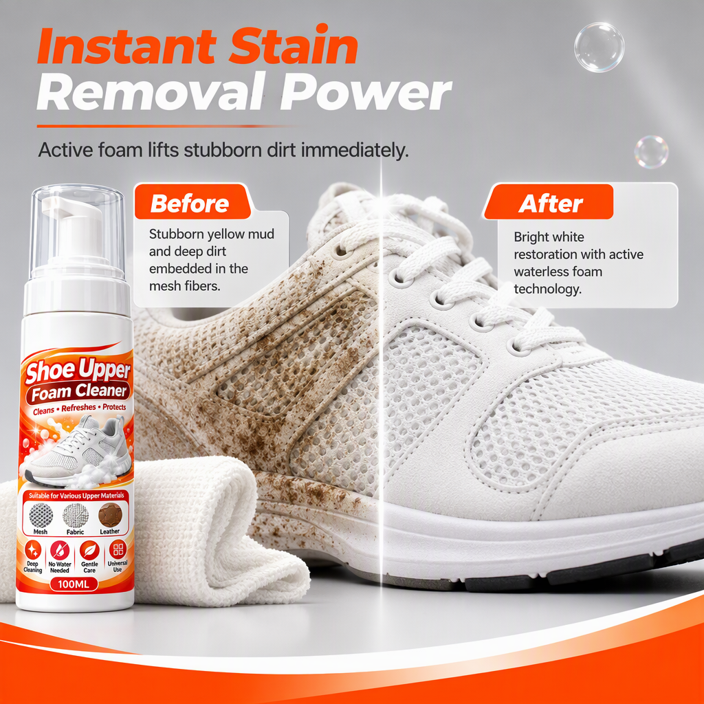 👟 Nettoyant mousse pour chaussures sans rinçage