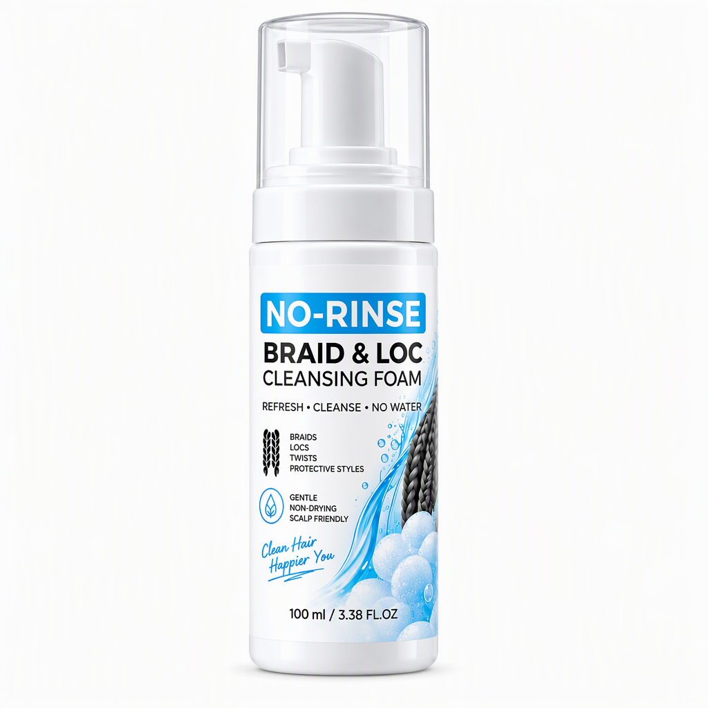 Redonnez vie à vos tresses en un clin d'œil ! Mousse nettoyante sans eau pour le cuir chevelu