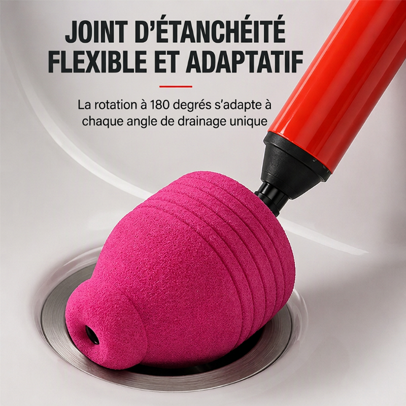 🔥-50% DE RÉDUCTION✨Déboucheur canalisation haute pression 🚰1s débouchage, buse 180°, sans produit chimique