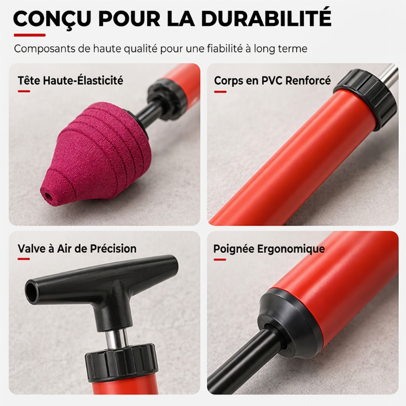 🔥-50% DE RÉDUCTION✨Déboucheur canalisation haute pression 🚰1s débouchage, buse 180°, sans produit chimique