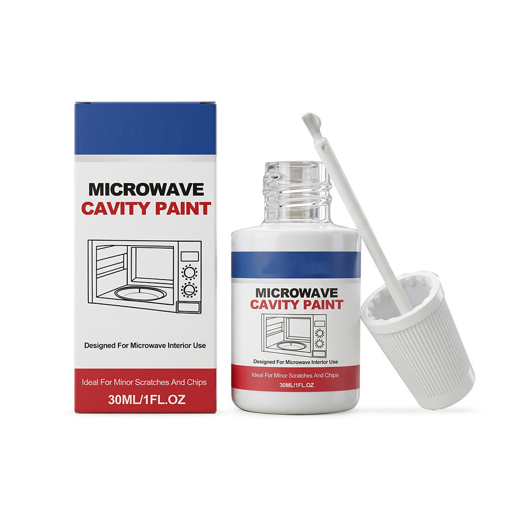 🔥 50% DE RÉDUCTION ! ✨Peinture pour cavité de micro-ondes – Peinture de réparation blanche ultra-brillante pour l'intérieur des micro-ondes, avec pinceau intégré