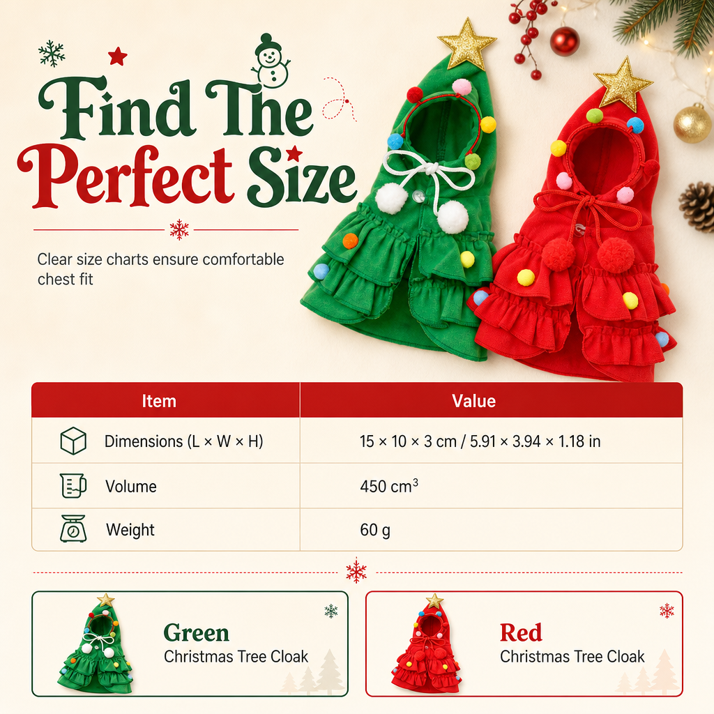 📢📢50 % DE RÉDUCTION !! ⏰Cape de Noël pour chats et chiens