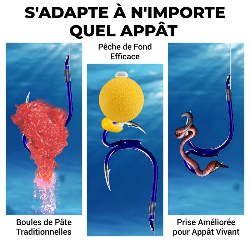 🎣 Hameçons doubles pour la pêche | Tailles #3–#12