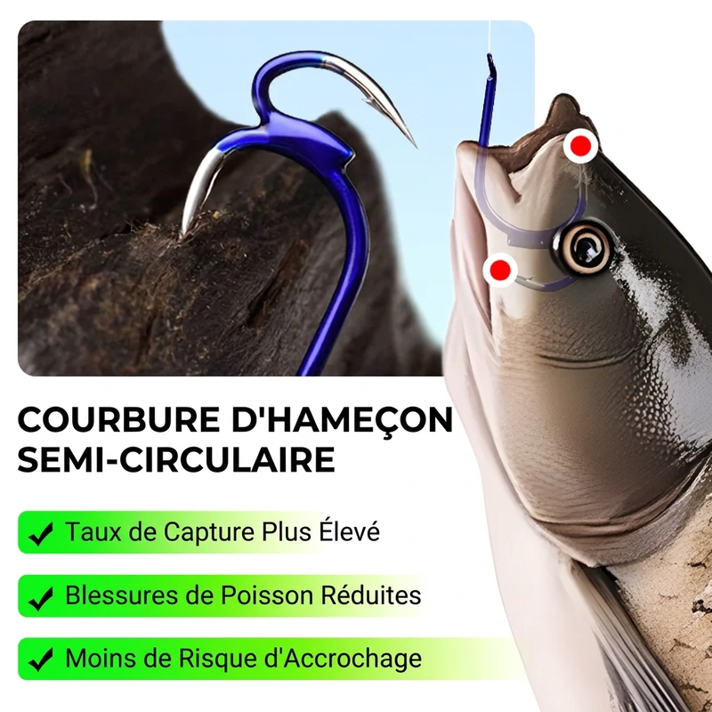 🎣 Hameçons doubles pour la pêche | Tailles #3–#12