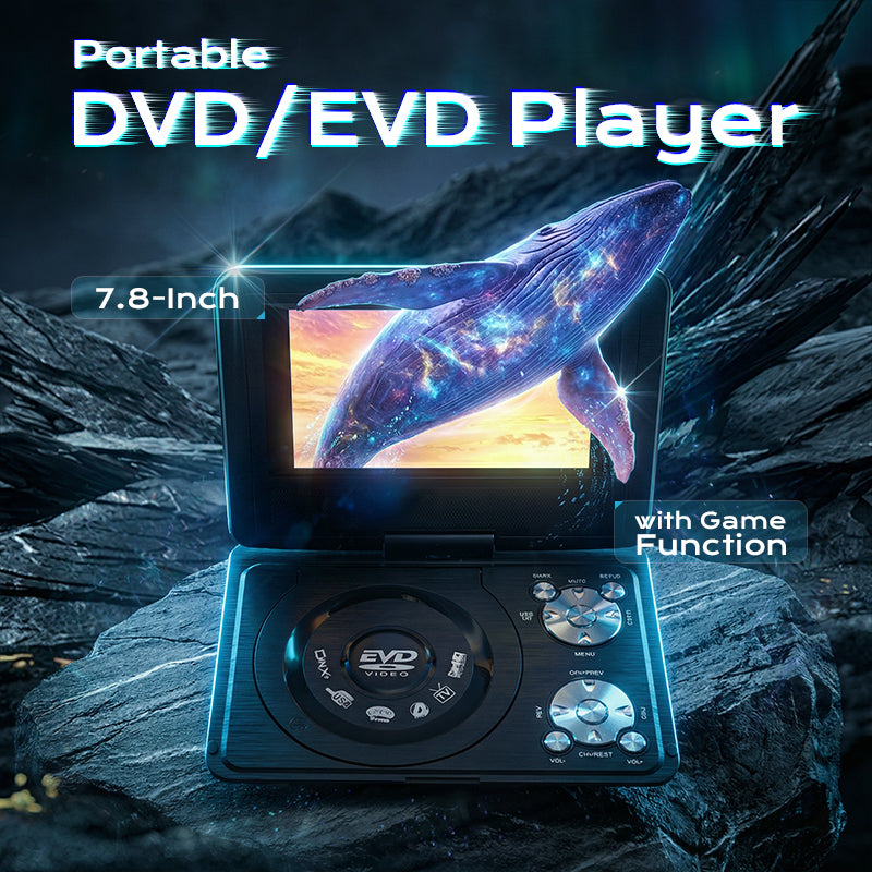 📀 50 % DE RÉDUCTION EN CE MOMENT ! 🎬 Lecteur DVD portable avec écran pivotant à 180° | USB, sortie AV et jeux intégrés 🎮