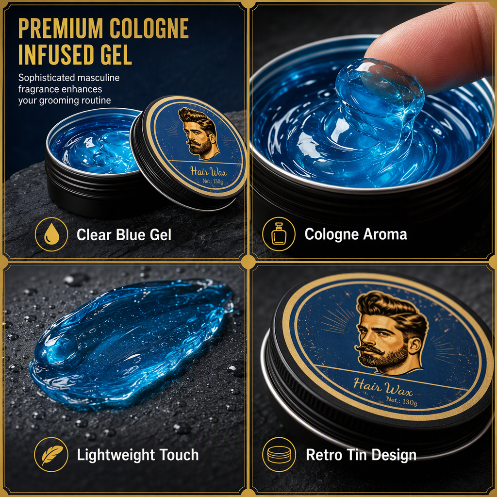 💈50 % DE RÉDUCTION EN CE MOMENT ! Cire coiffante pour homme parfumée à l'eau de Cologne, 130 g, finition mate, tenue forte, cire coiffante volumatrice, pâte coiffante soluble dans l'eau et longue tenue