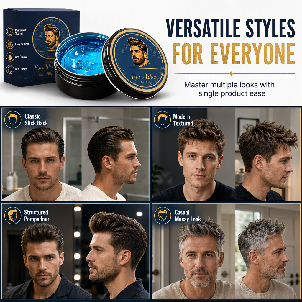 💈50 % DE RÉDUCTION EN CE MOMENT ! Cire coiffante pour homme parfumée à l'eau de Cologne, 130 g, finition mate, tenue forte, cire coiffante volumatrice, pâte coiffante soluble dans l'eau et longue tenue