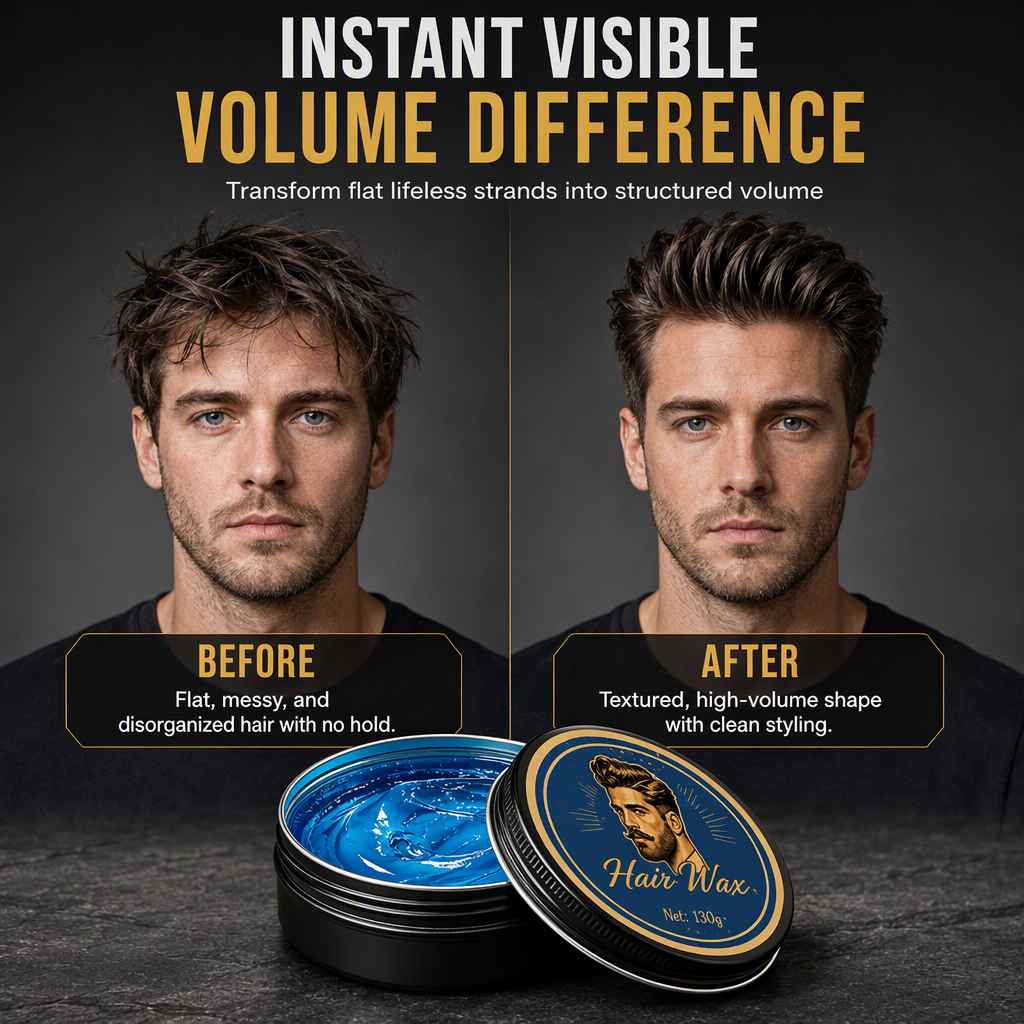 💈50 % DE RÉDUCTION EN CE MOMENT ! Cire coiffante pour homme parfumée à l'eau de Cologne, 130 g, finition mate, tenue forte, cire coiffante volumatrice, pâte coiffante soluble dans l'eau et longue tenue