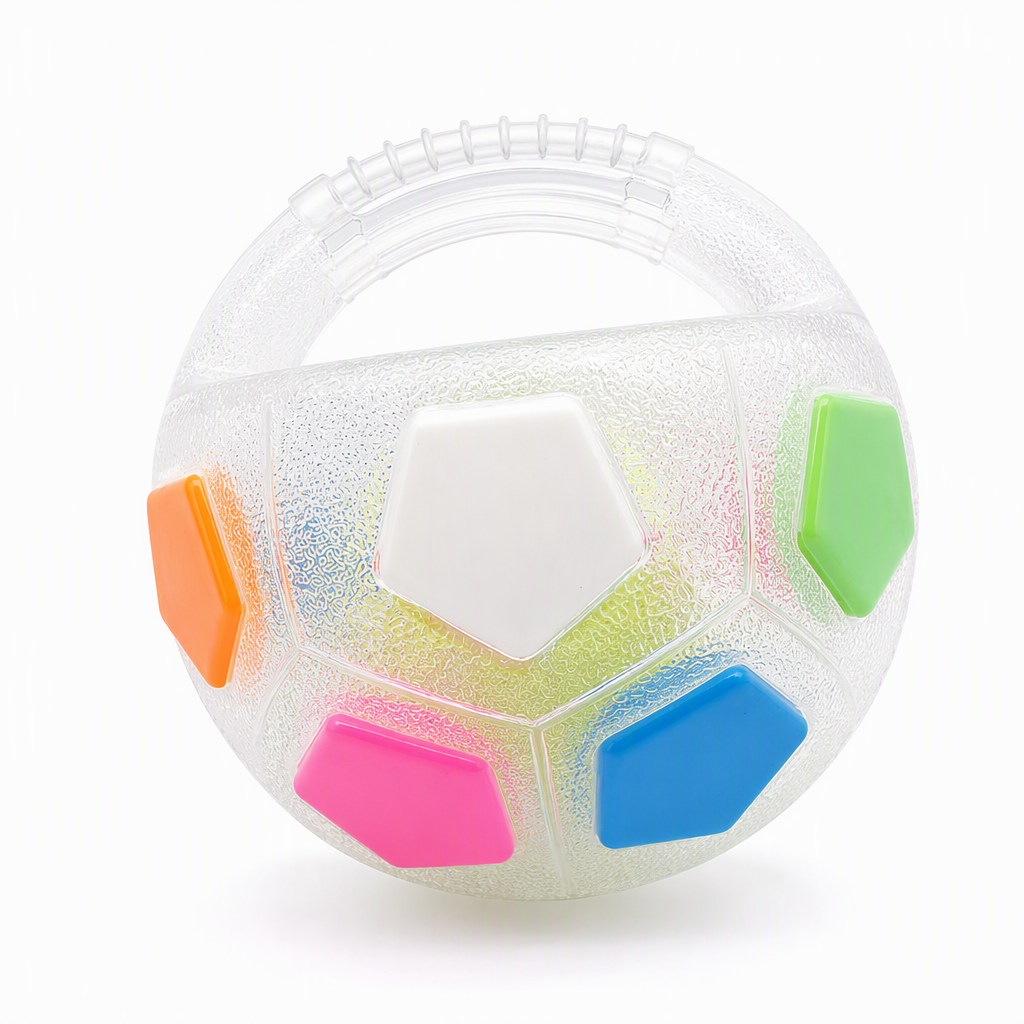 🐶⚽ Balle de Football Interactive pour Chien – Poignées de Traction, TPR Résistant aux Morsures et Jeu Extérieur