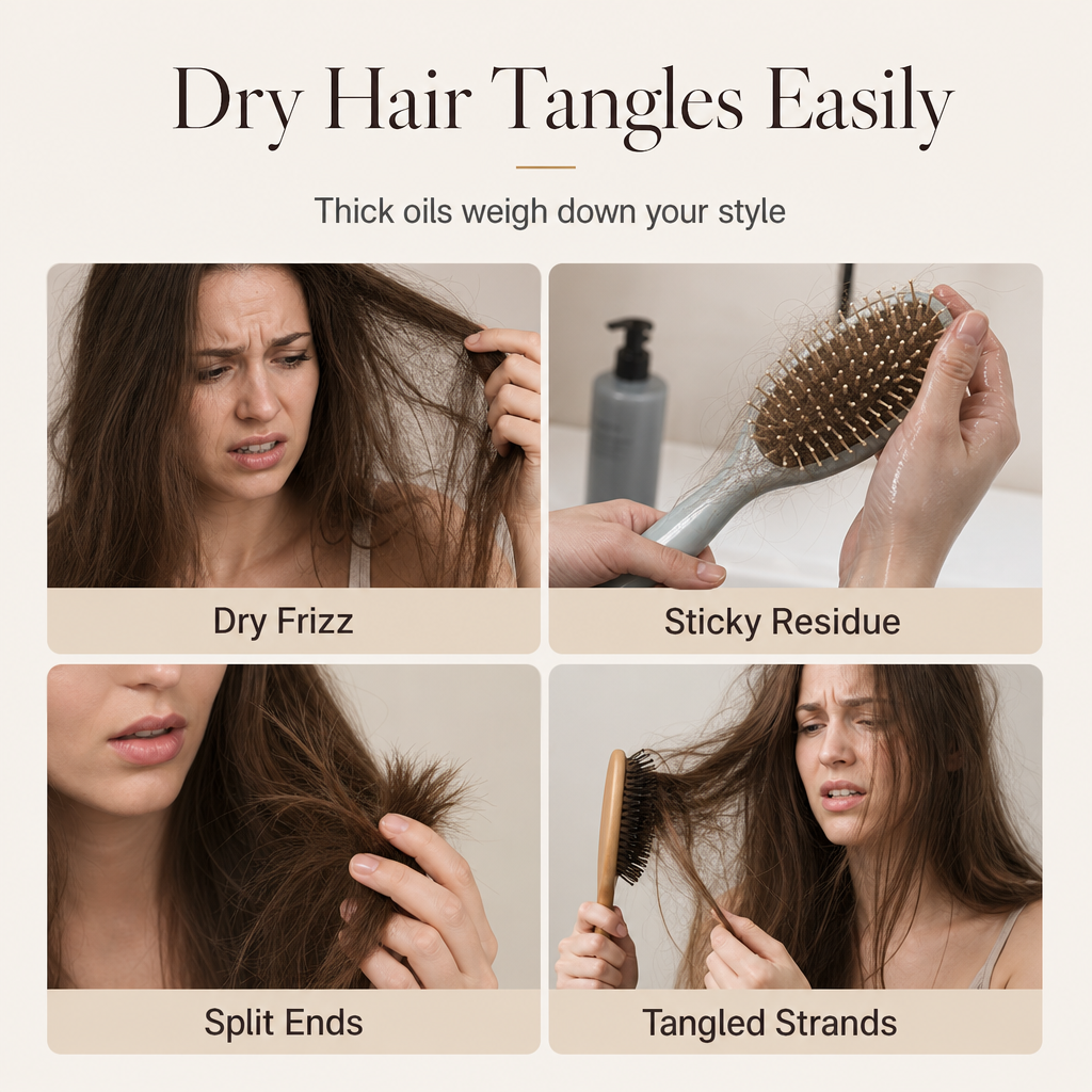 🔥-50% DE RÉDUCTION✨Spray huile capillaire sans rinçage🌸Parfum camélia rouge, nourrit et lisse les cheveux