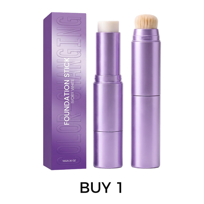 💄✨ Stick fond de teint 2-en-1 à couleur changeante | Stick fond de teint crème adaptant-se à la carnation pour un maquillage impeccable