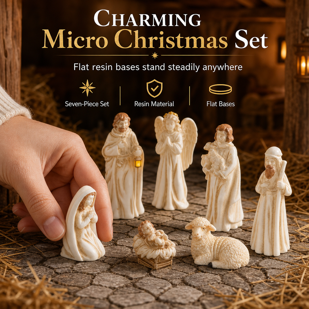 🔥 50% DE RÉDUCTION ! ✨Miniature Resin Nativity Scene Figures