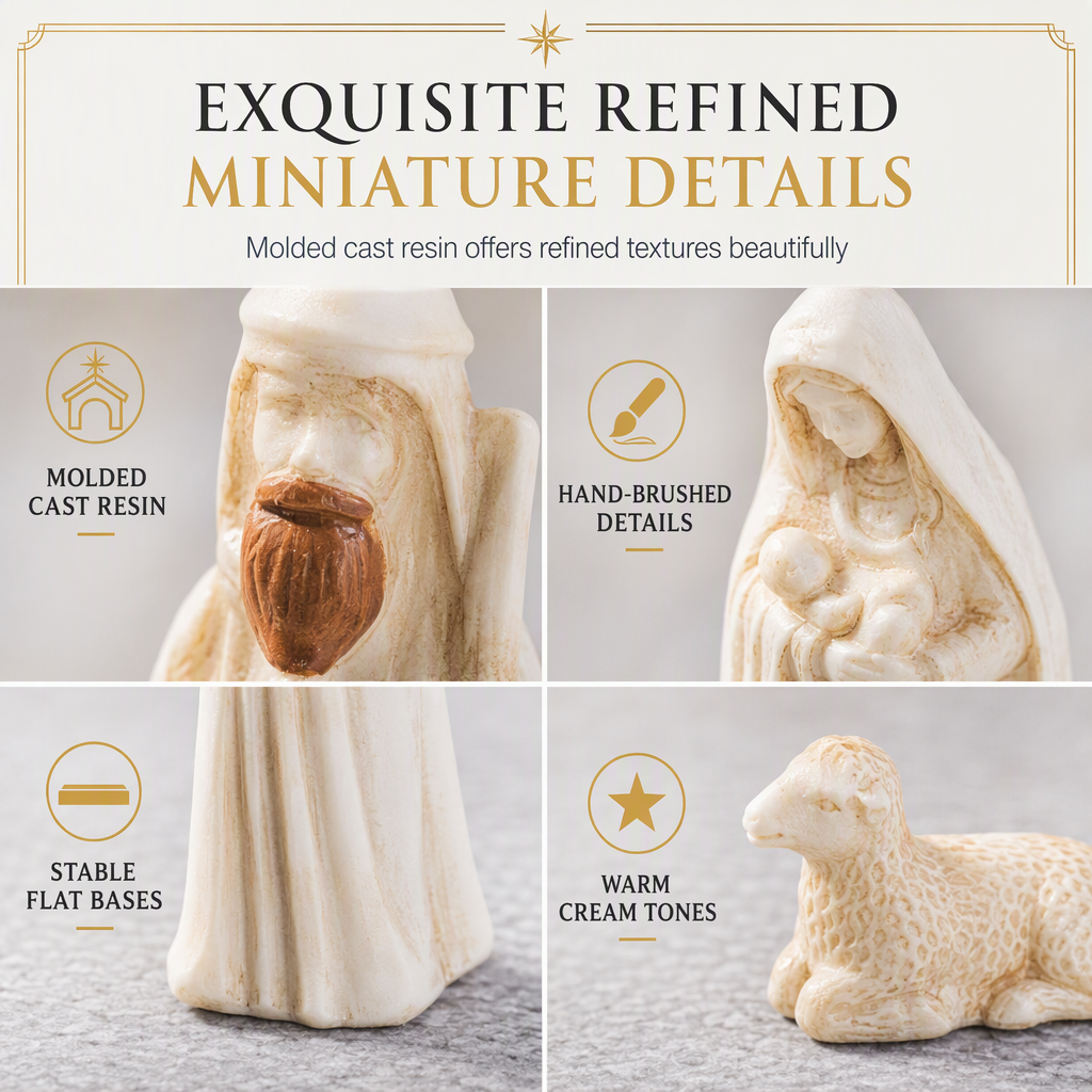 🔥 50% DE RÉDUCTION ! ✨Miniature Resin Nativity Scene Figures