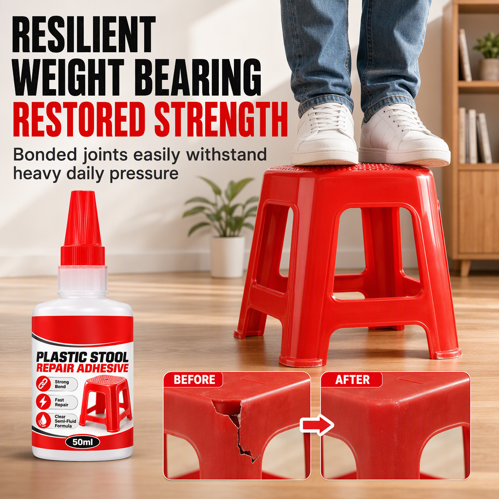 🔥Promotion à durée limitée : 50 % de réduction !🔥 Colle forte pour réparer les fissures des tabourets et bancs en plastique