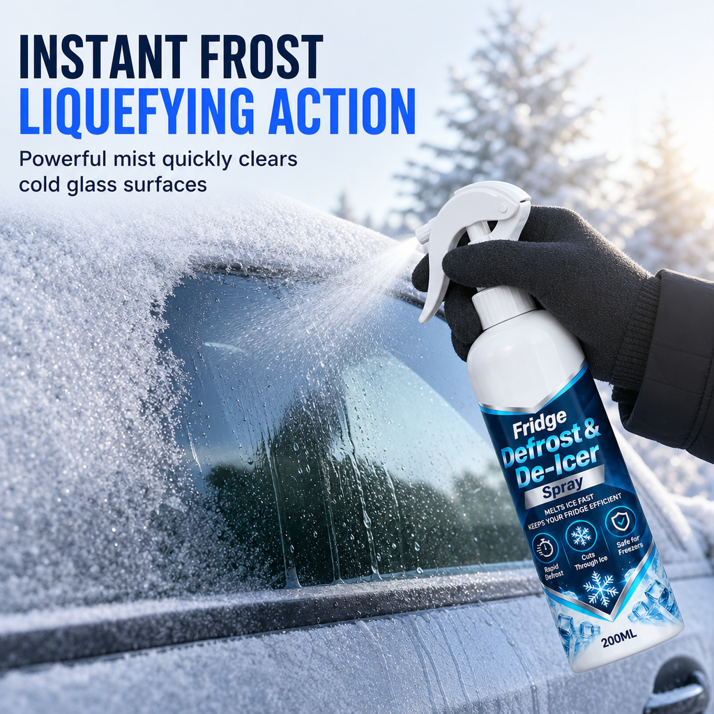 ❄️🚗 Spray dégivrant rapide | Élimination du givre et de la glace – Format pratique