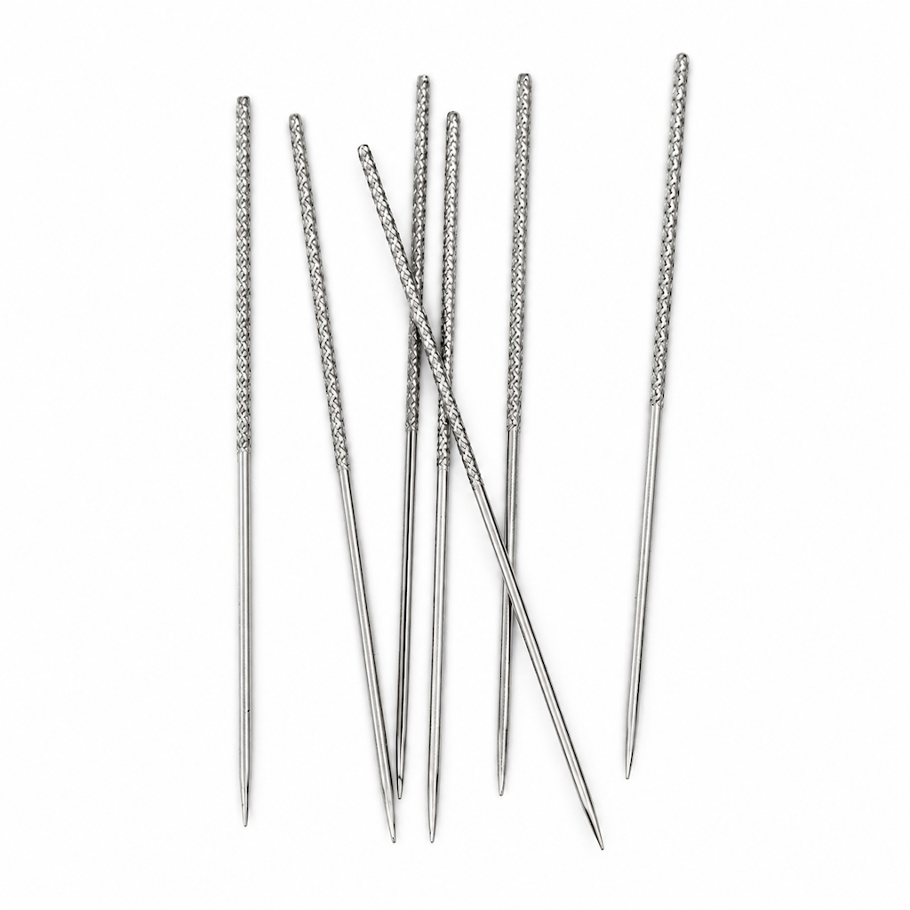 📢 50% de Réduction – Lot de 25 Aiguilles Réparatrices d'Accrocs Moletées pour Tricot et Vêtement, Tige Attrape-Fil Précise en Acier Carbone