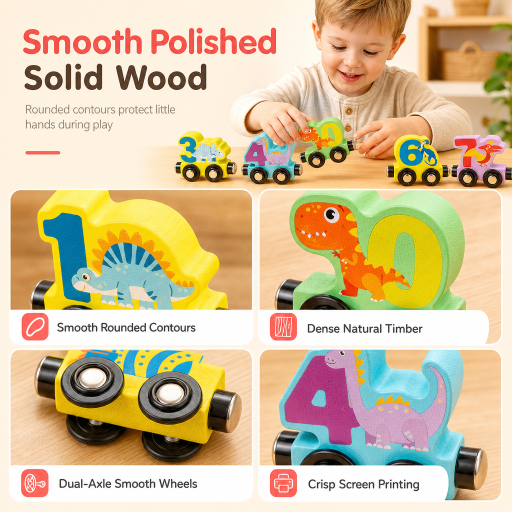🚂 PROMO FLASH : 50% DE RÉDUCTION ! Train Magnétique à Chiffres en Bois Naturel pour Enfants – Jeu Éducatif Montessori for un Apprentissage Ludique des Nombres, Couleurs et Motricité Fine ✨