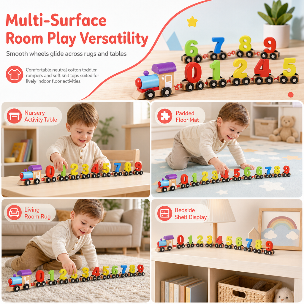 🚂 PROMO FLASH : 50% DE RÉDUCTION ! Train Magnétique à Chiffres en Bois Naturel pour Enfants – Jeu Éducatif Montessori for un Apprentissage Ludique des Nombres, Couleurs et Motricité Fine ✨