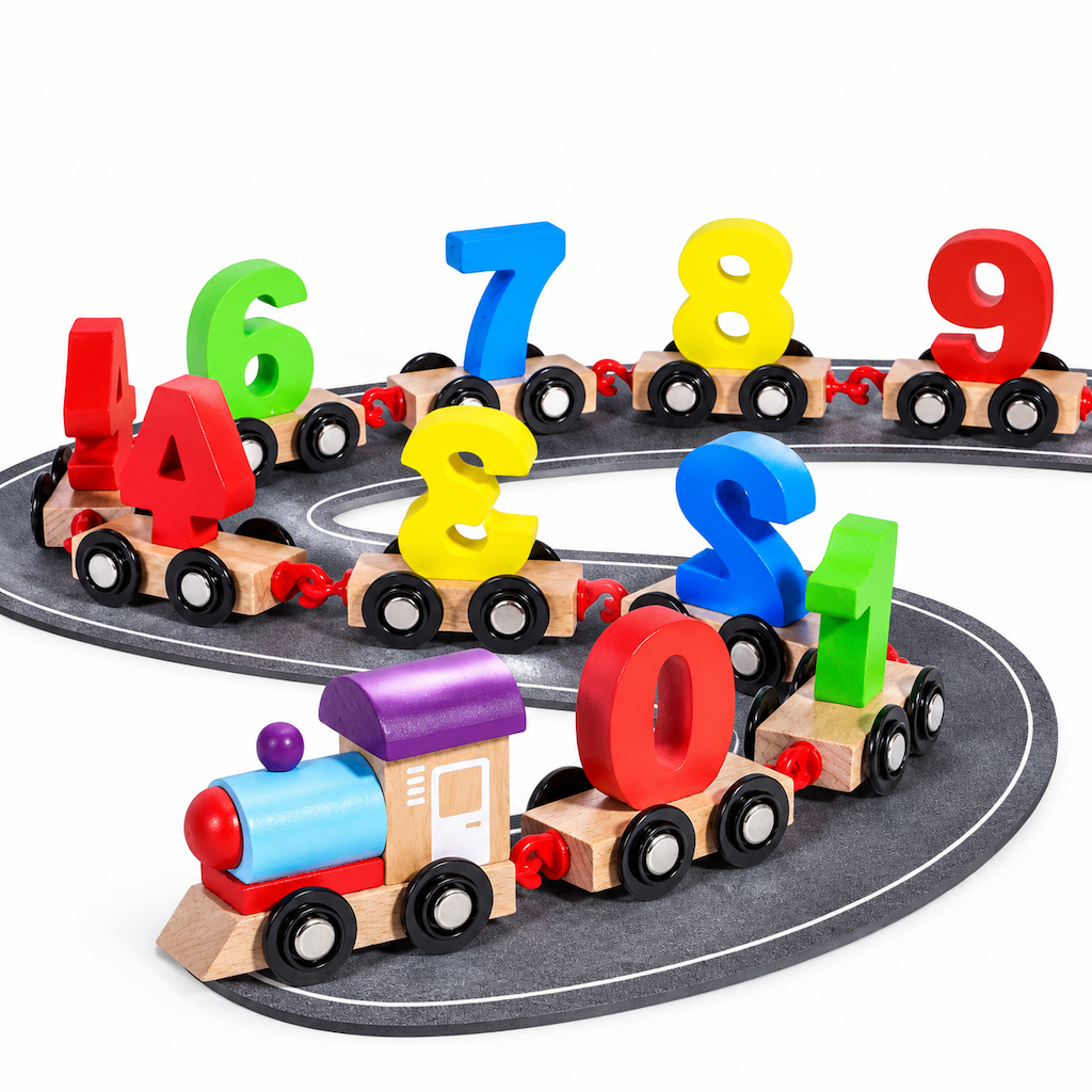 🚂 PROMO FLASH : 50% DE RÉDUCTION ! Train Magnétique à Chiffres en Bois Naturel pour Enfants – Jeu Éducatif Montessori for un Apprentissage Ludique des Nombres, Couleurs et Motricité Fine ✨