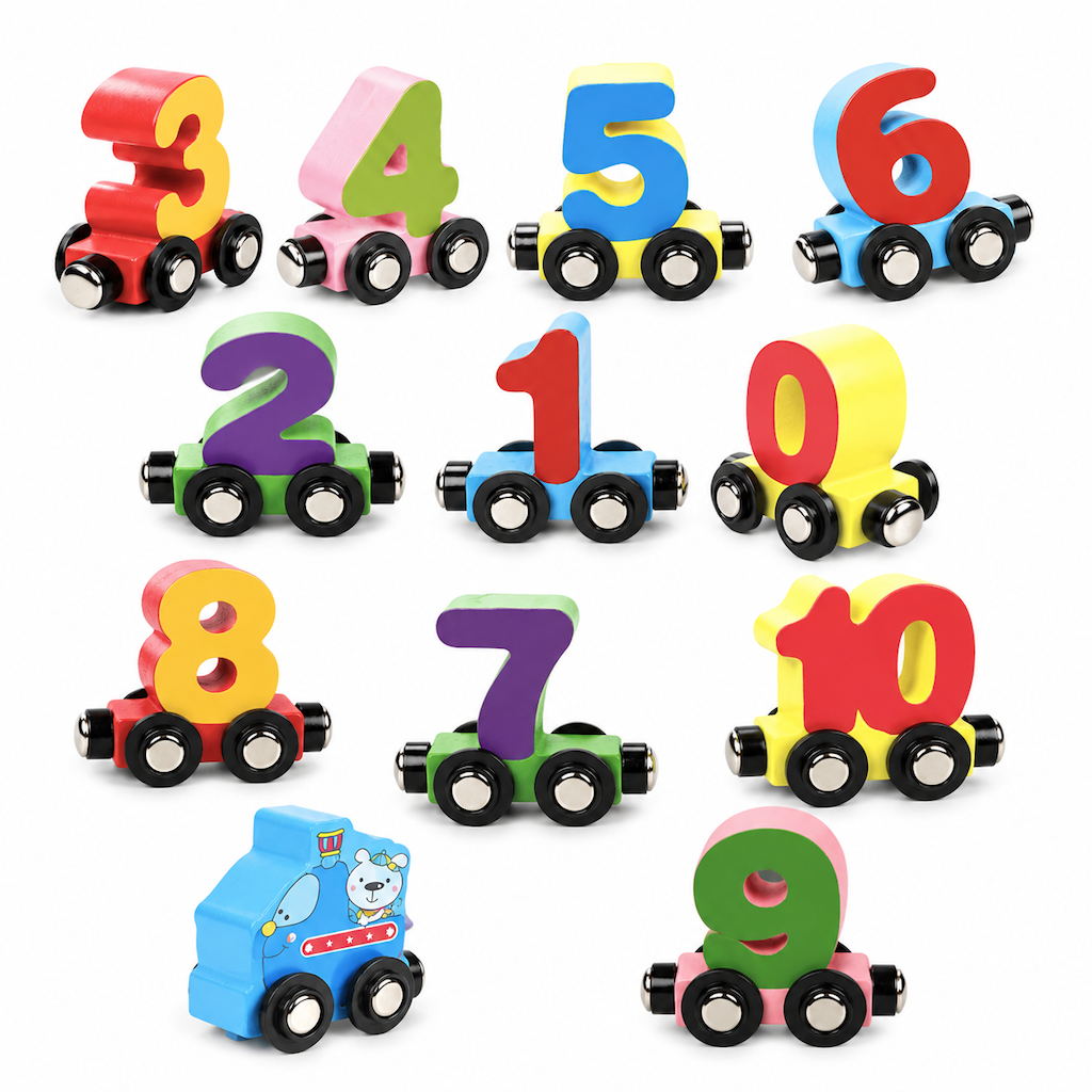 🚂 PROMO FLASH : 50% DE RÉDUCTION ! Train Magnétique à Chiffres en Bois Naturel pour Enfants – Jeu Éducatif Montessori for un Apprentissage Ludique des Nombres, Couleurs et Motricité Fine ✨