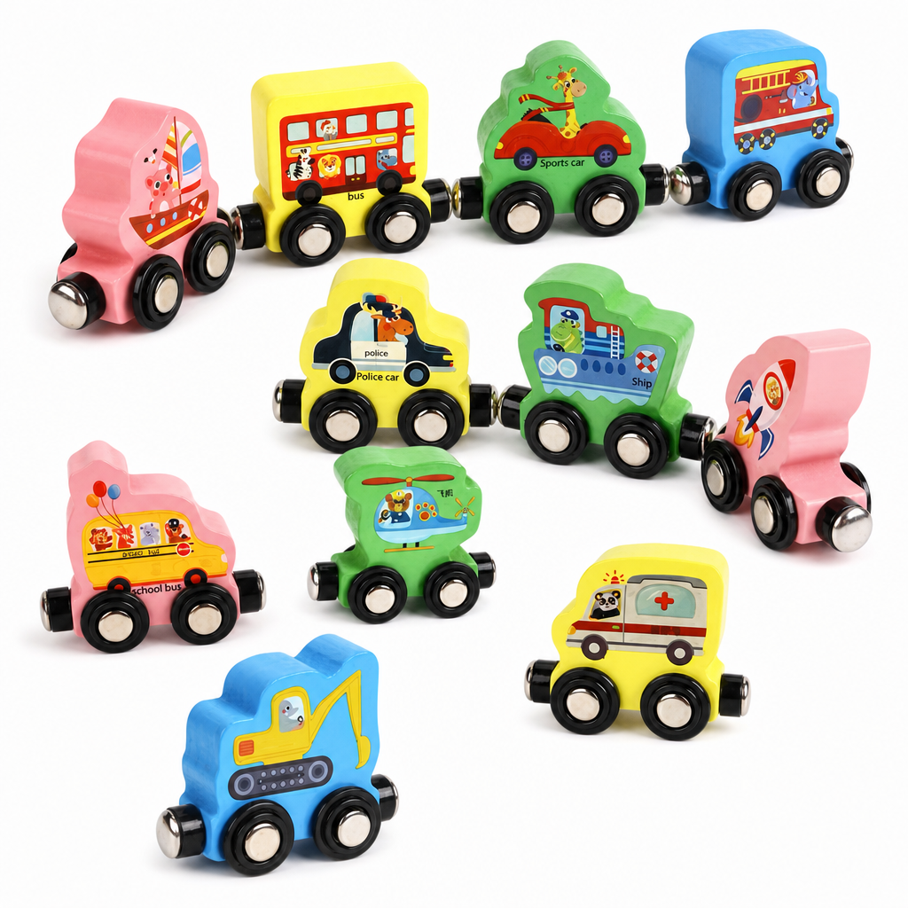 🚂 PROMO FLASH : 50% DE RÉDUCTION ! Train Magnétique à Chiffres en Bois Naturel pour Enfants – Jeu Éducatif Montessori for un Apprentissage Ludique des Nombres, Couleurs et Motricité Fine ✨