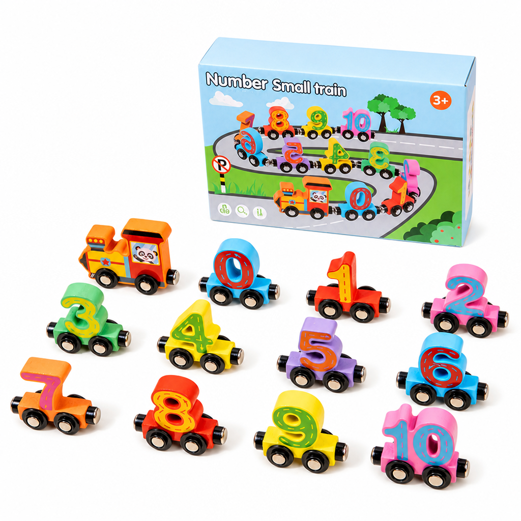 🚂 PROMO FLASH : 50% DE RÉDUCTION ! Train Magnétique à Chiffres en Bois Naturel pour Enfants – Jeu Éducatif Montessori for un Apprentissage Ludique des Nombres, Couleurs et Motricité Fine ✨