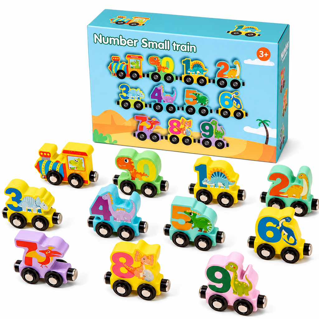 🚂 PROMO FLASH : 50% DE RÉDUCTION ! Train Magnétique à Chiffres en Bois Naturel pour Enfants – Jeu Éducatif Montessori for un Apprentissage Ludique des Nombres, Couleurs et Motricité Fine ✨