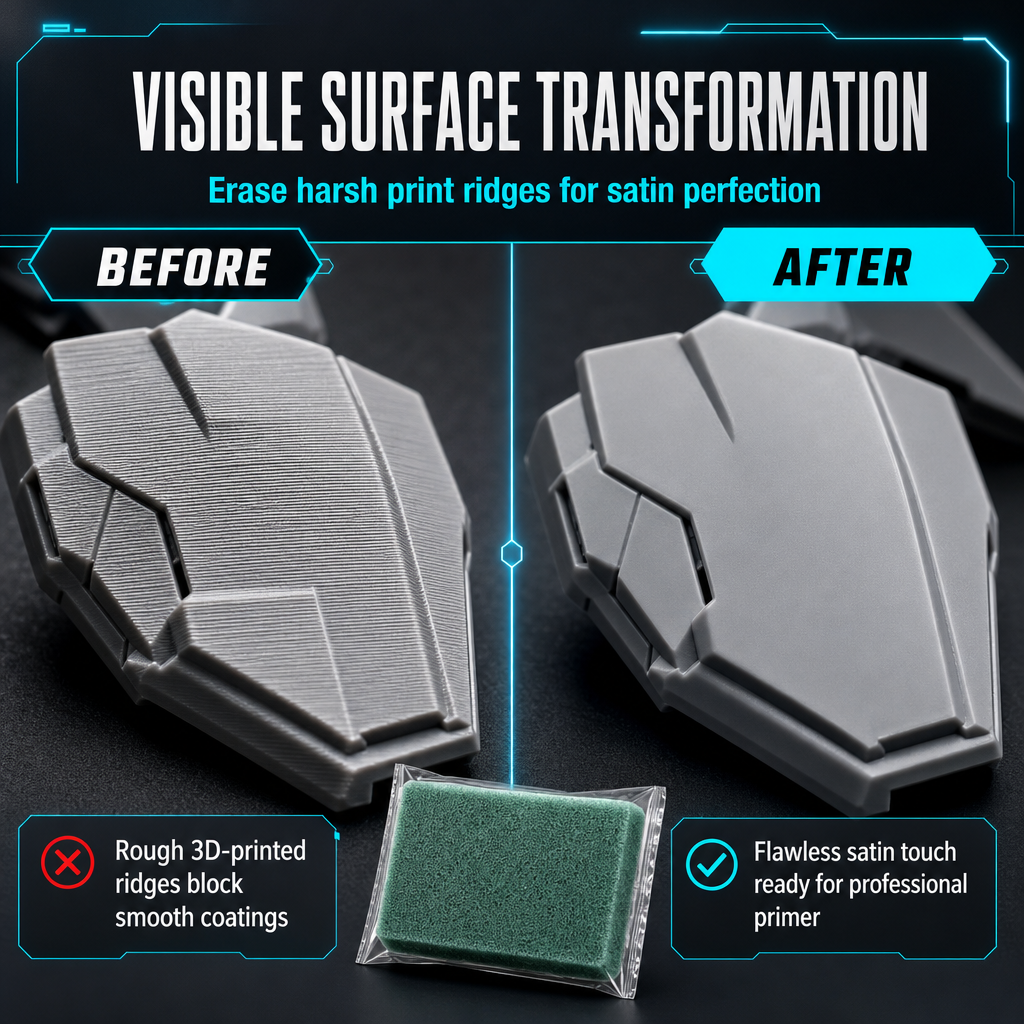 🖨️🔥-50% ! Bloc éponge ponçage et polissage pour impressions 3D, finition lisse sans effort✨