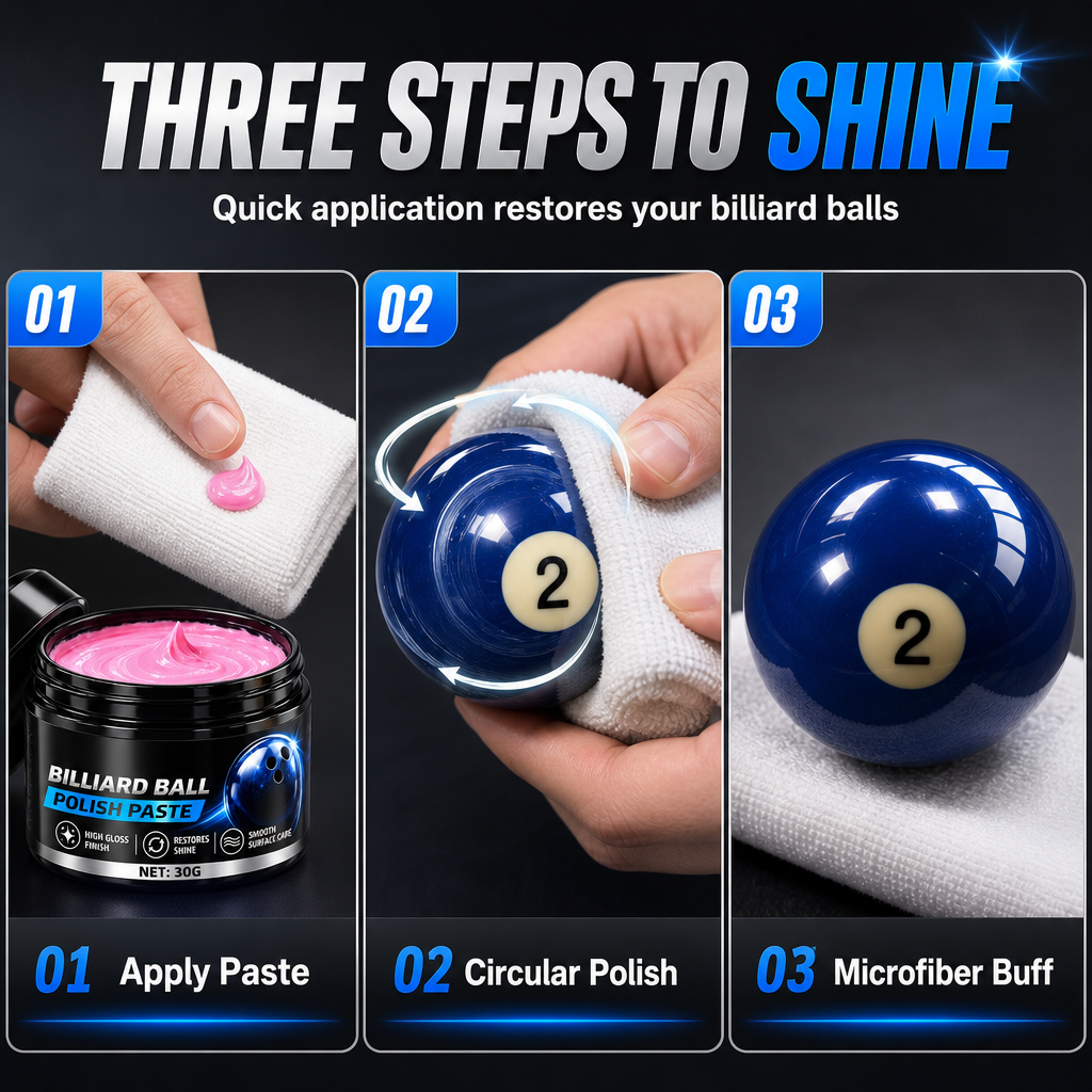 Crème à polir les boules de billard pour restaurer leur brillance