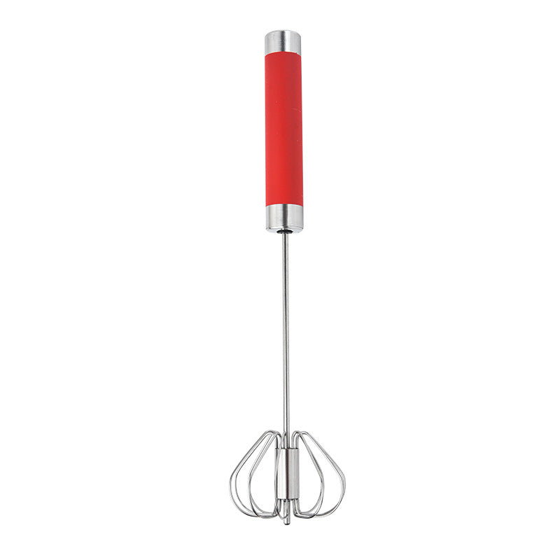 🥣 Fouet rotatif semi-automatique en acier inoxydable – Mélange rapide et sans effort, d'une simple pression ✨