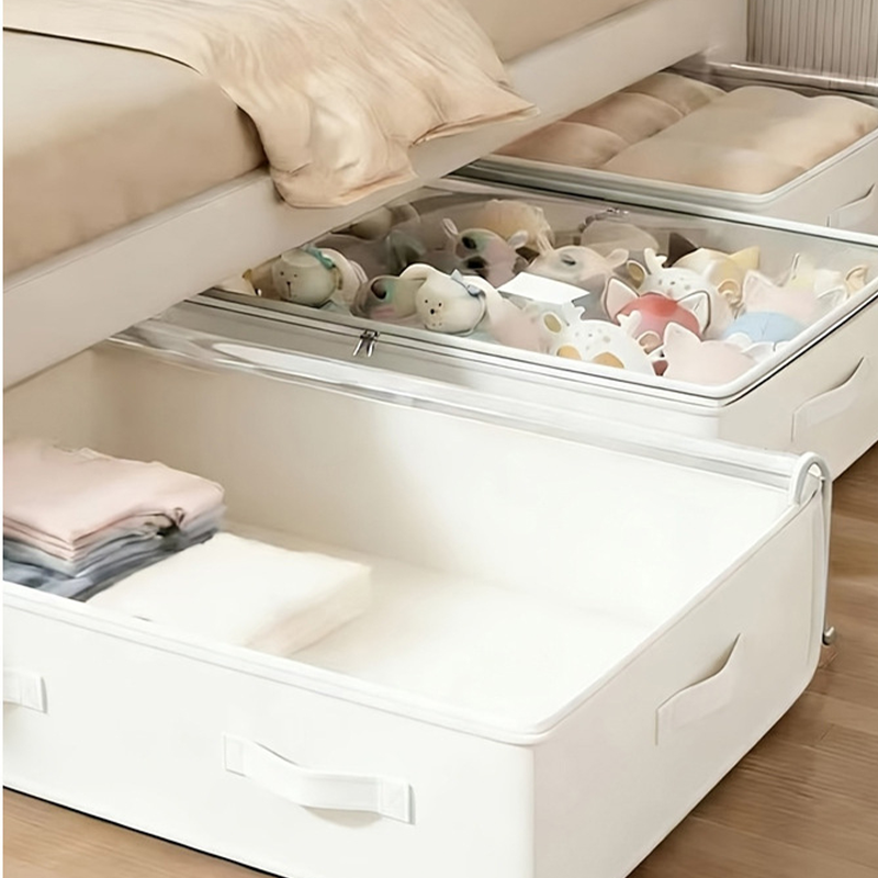 Sac de rangement pliable sous le lit avec fermeture éclair