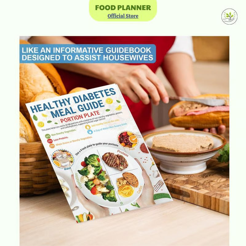 Carnet de suivi du diabète avec liste d'aliments
